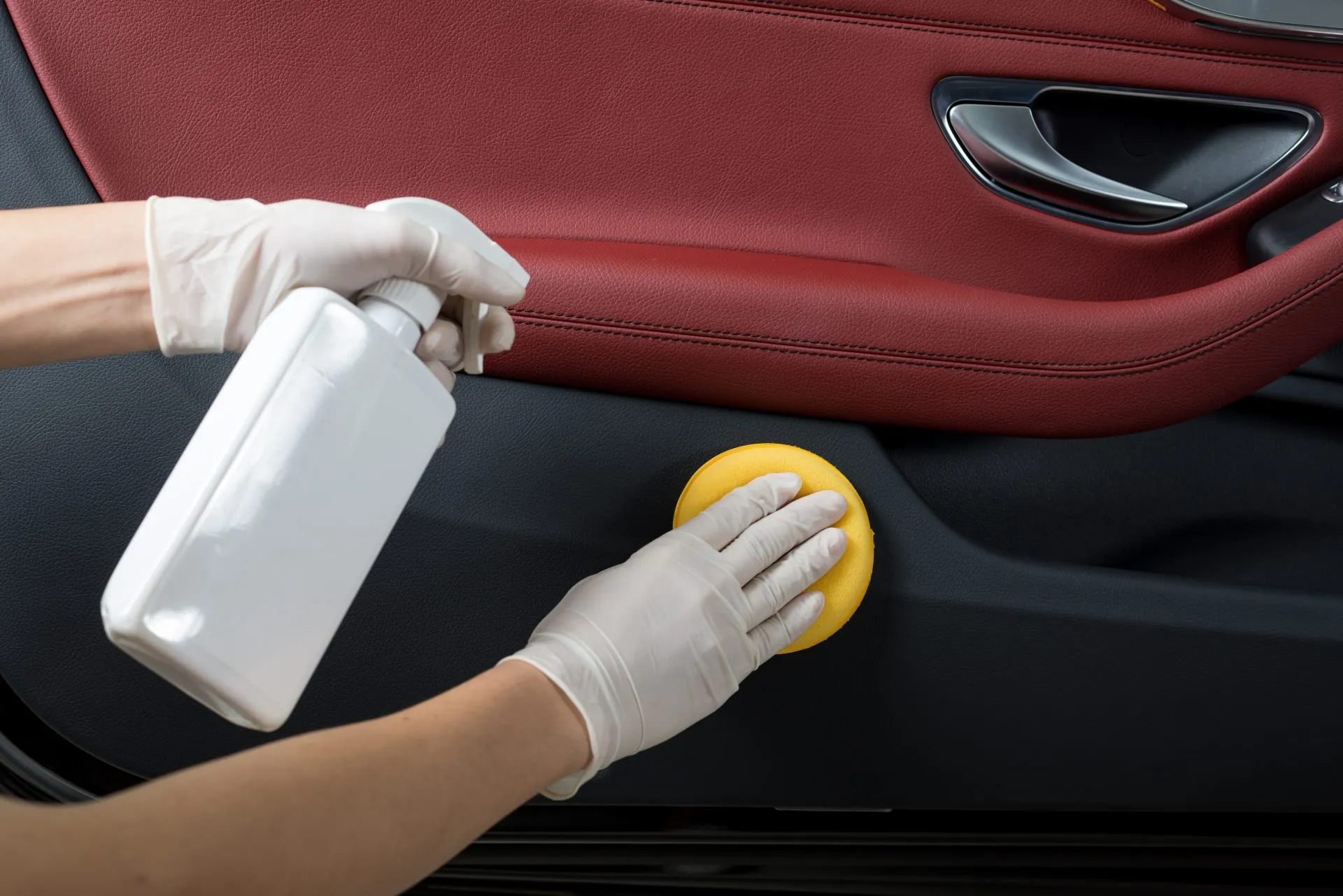 car door leather repair 2