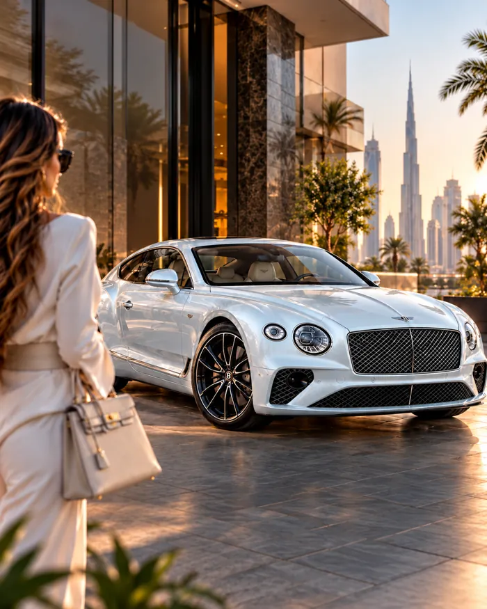 Bentley Continental GT · pearl white