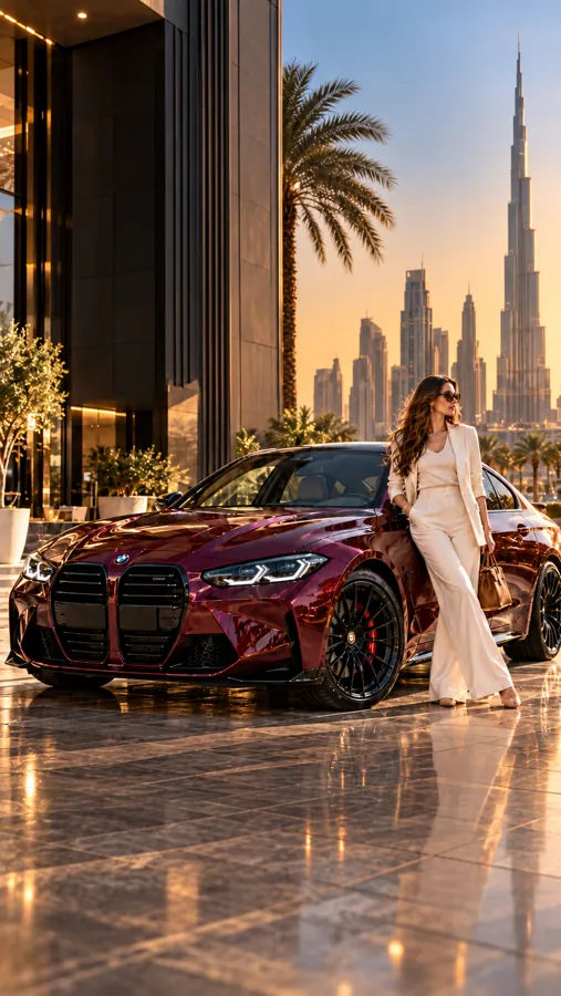 BMW M4 · burgundy